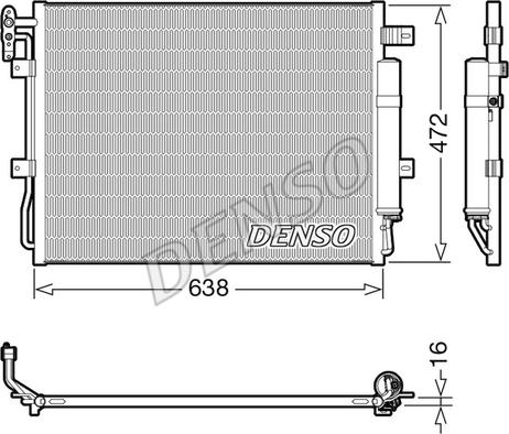 Denso DCN14003 - Kondensators, Gaisa kond. sistēma adetalas.lv