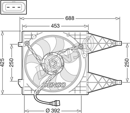 Denso DER32015 - Ventilators, Motora dzesēšanas sistēma adetalas.lv