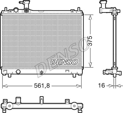 Denso DRM47044 - Radiators, Motora dzesēšanas sistēma adetalas.lv