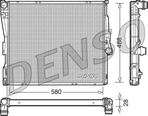 Denso DRM05090 - Radiators, Motora dzesēšanas sistēma adetalas.lv