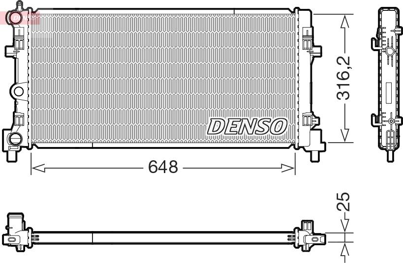 Denso DRM02045 - Radiators, Motora dzesēšanas sistēma adetalas.lv