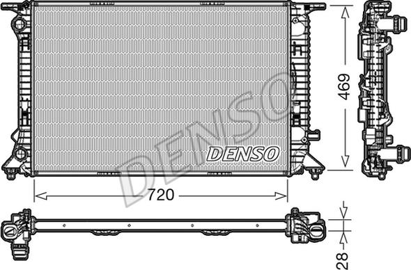 Denso DRM02022 - Radiators, Motora dzesēšanas sistēma adetalas.lv