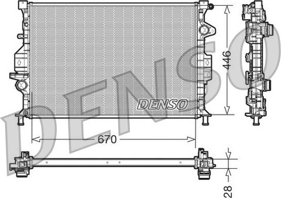 Denso DRM10088 - Radiators, Motora dzesēšanas sistēma adetalas.lv