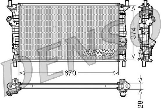 Denso DRM10074 - Radiators, Motora dzesēšanas sistēma adetalas.lv