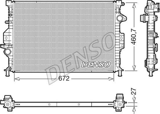 Denso DRM10115 - Radiators, Motora dzesēšanas sistēma adetalas.lv