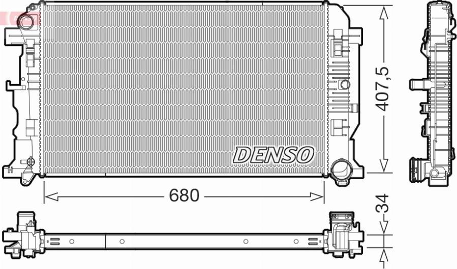 Denso DRM32053 - Radiators, Motora dzesēšanas sistēma adetalas.lv