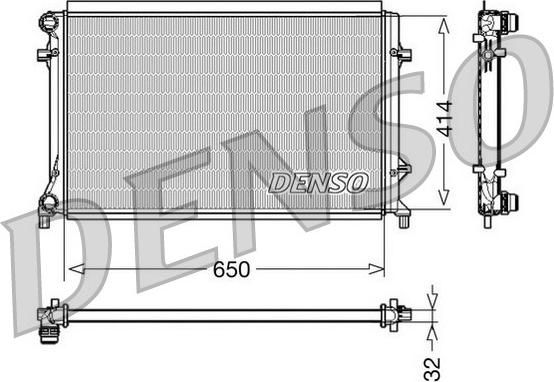 Denso DRM32016 - Radiators, Motora dzesēšanas sistēma adetalas.lv