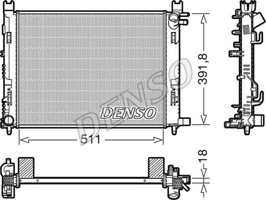 Denso DRM37002 - Radiators, Motora dzesēšanas sistēma adetalas.lv