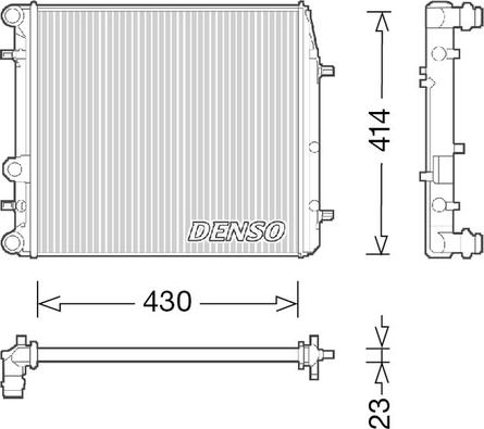 Denso DRM27006 - Radiators, Motora dzesēšanas sistēma adetalas.lv