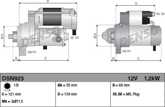 Denso DSN923 - Starteris adetalas.lv