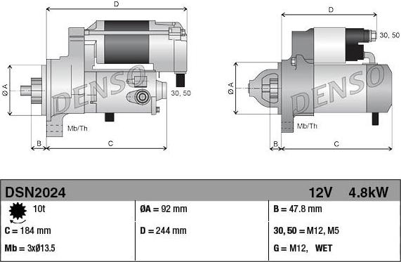 Denso DSN2024 - Starteris adetalas.lv