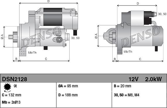 Denso DSN2128 - Starteris adetalas.lv