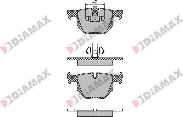 Diamax N09459 - Bremžu uzliku kompl., Disku bremzes adetalas.lv