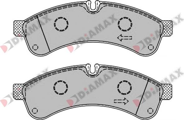 Diamax N09451 - Bremžu uzliku kompl., Disku bremzes adetalas.lv