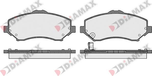 Diamax N09486 - Bremžu uzliku kompl., Disku bremzes adetalas.lv