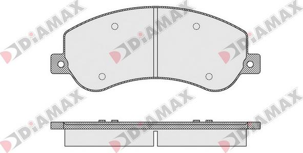 Diamax N09540 - Bremžu uzliku kompl., Disku bremzes adetalas.lv