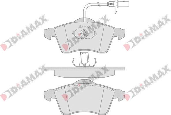 Diamax N09555 - Bremžu uzliku kompl., Disku bremzes adetalas.lv