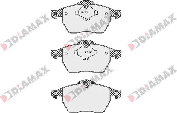 Diamax N09558 - Bremžu uzliku kompl., Disku bremzes adetalas.lv