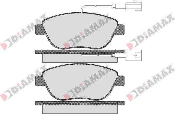 Diamax N09528 - Bremžu uzliku kompl., Disku bremzes adetalas.lv