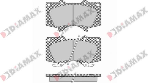 Diamax N09573 - Bremžu uzliku kompl., Disku bremzes adetalas.lv