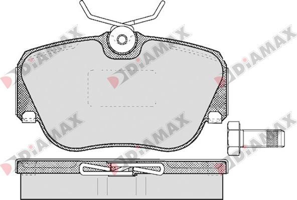 Diamax N09619 - Bremžu uzliku kompl., Disku bremzes adetalas.lv