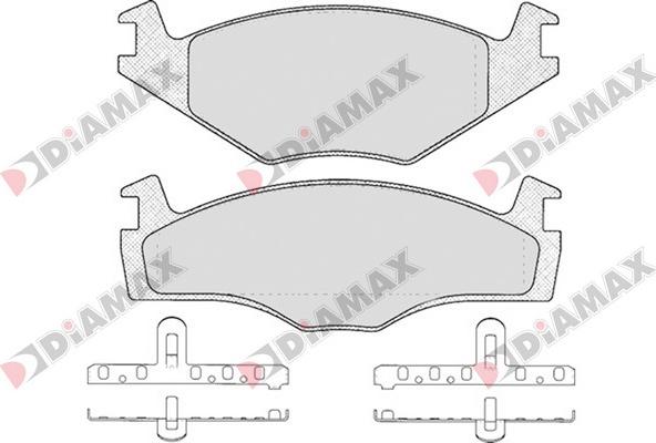 Diamax N09632 - Bremžu uzliku kompl., Disku bremzes adetalas.lv