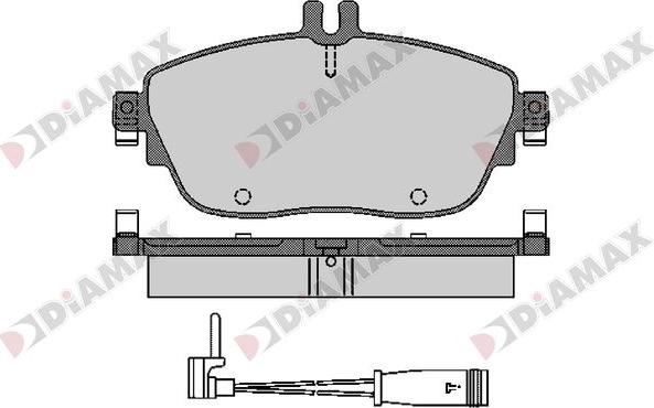 Diamax N09671A - Bremžu uzliku kompl., Disku bremzes adetalas.lv