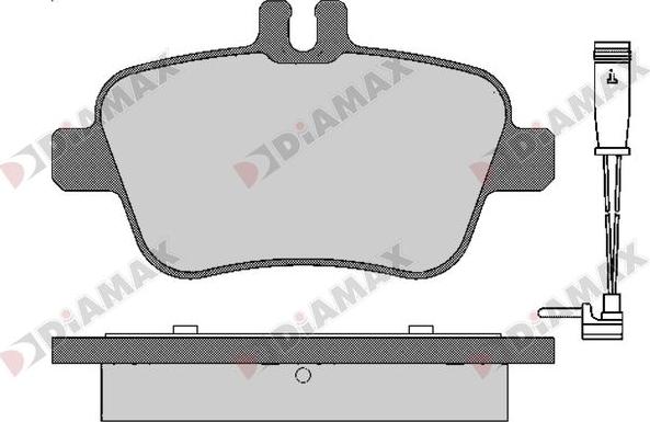 Diamax N09672A - Bremžu uzliku kompl., Disku bremzes adetalas.lv