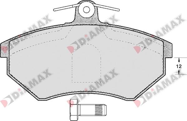 Diamax N09060 - Bremžu uzliku kompl., Disku bremzes adetalas.lv