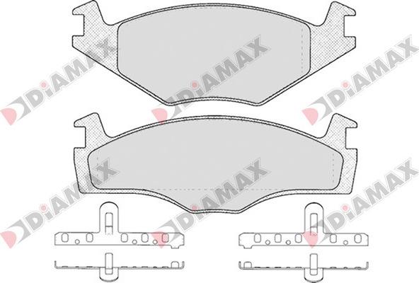 Diamax N09063 - Bremžu uzliku kompl., Disku bremzes adetalas.lv