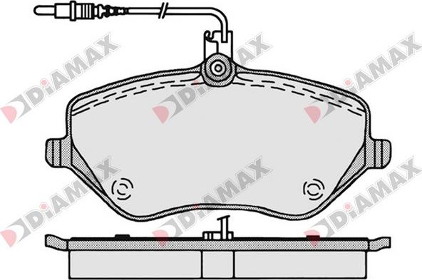 Diamax N09062 - Bremžu uzliku kompl., Disku bremzes adetalas.lv