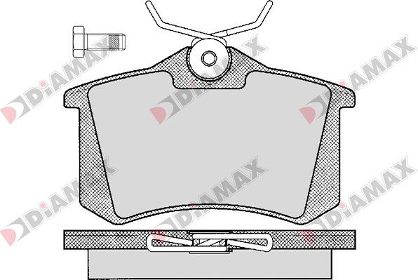 Diamax N09008 - Bremžu uzliku kompl., Disku bremzes adetalas.lv