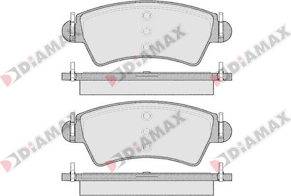 Diamax N09085 - Bremžu uzliku kompl., Disku bremzes adetalas.lv