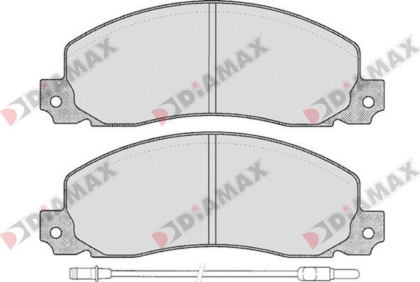 Diamax N09156 - Bremžu uzliku kompl., Disku bremzes adetalas.lv