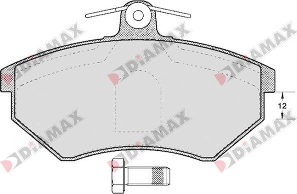 Diamax N09153 - Bremžu uzliku kompl., Disku bremzes adetalas.lv