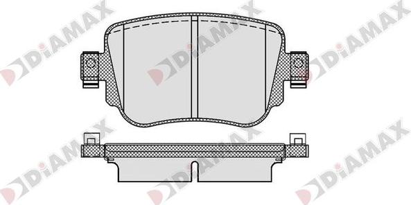 Diamax N09857 - Bremžu uzliku kompl., Disku bremzes adetalas.lv