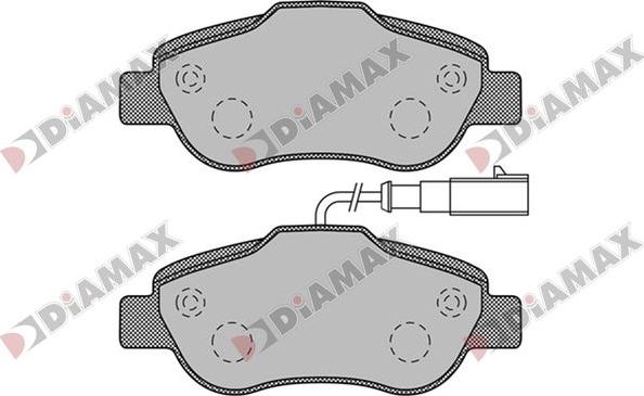 Diamax N09834 - Bremžu uzliku kompl., Disku bremzes adetalas.lv