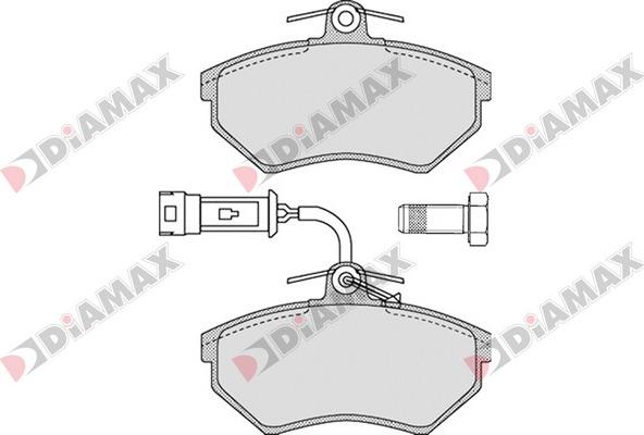 Diamax N09340 - Bremžu uzliku kompl., Disku bremzes adetalas.lv