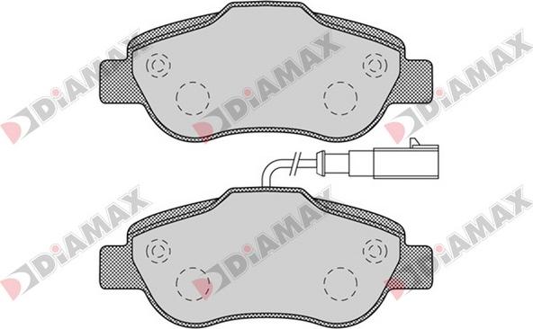 Diamax N09386 - Bremžu uzliku kompl., Disku bremzes adetalas.lv