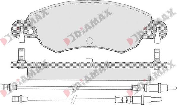 Diamax N09224 - Bremžu uzliku kompl., Disku bremzes adetalas.lv