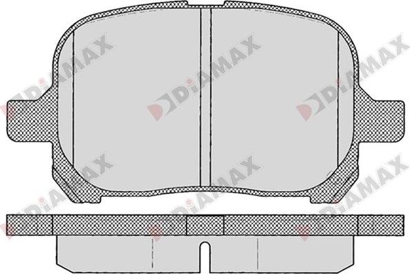 Diamax N09747 - Bremžu uzliku kompl., Disku bremzes adetalas.lv