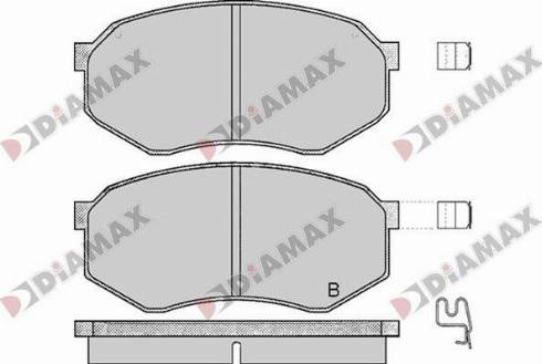 Diamax N09765 - Bremžu uzliku kompl., Disku bremzes adetalas.lv