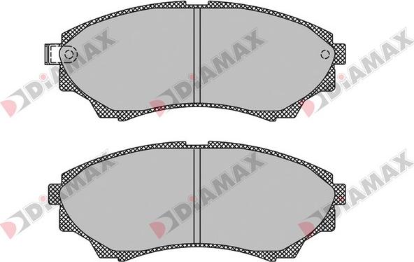 Diamax N09705 - Bremžu uzliku kompl., Disku bremzes adetalas.lv