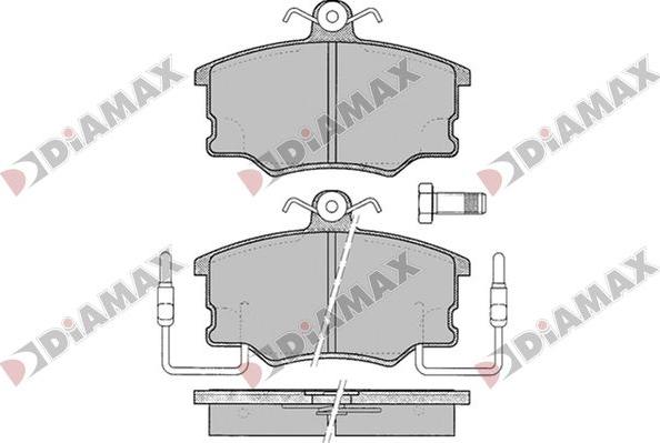 Diamax N09786 - Bremžu uzliku kompl., Disku bremzes adetalas.lv