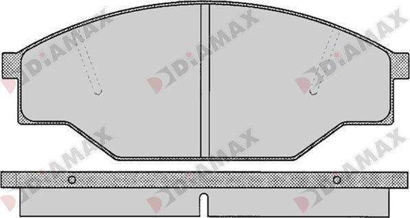 Diamax N09734 - Bremžu uzliku kompl., Disku bremzes adetalas.lv