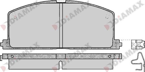 Diamax N09736 - Bremžu uzliku kompl., Disku bremzes adetalas.lv