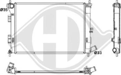 Diederichs 8683605 - Radiators, Motora dzesēšanas sistēma adetalas.lv