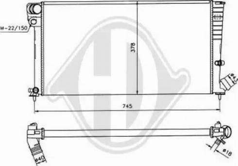 Diederichs 8104182 - Radiators, Motora dzesēšanas sistēma adetalas.lv