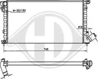 Diederichs 8104187 - Radiators, Motora dzesēšanas sistēma adetalas.lv