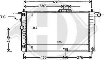 Diederichs 8106100 - Radiators, Motora dzesēšanas sistēma adetalas.lv